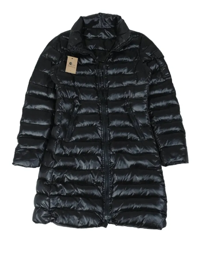 ABRIGO MONCLER ACOLCHADO LARGO MUJER NEGRO