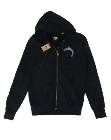 SUDADERA DIESEL CON CAPUCHA CREMALLERA UNISEX NEGRA