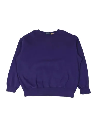 SUDADERA CUELLO REDONDO RALPH LAUREN UNISEX MORADO