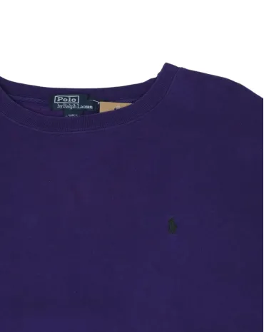 SUDADERA CUELLO REDONDO RALPH LAUREN UNISEX MORADO