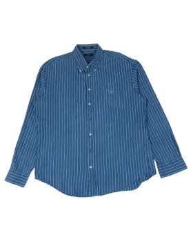 CAMISA GANT HOMBRE AZUL RAYAS BLANCAS