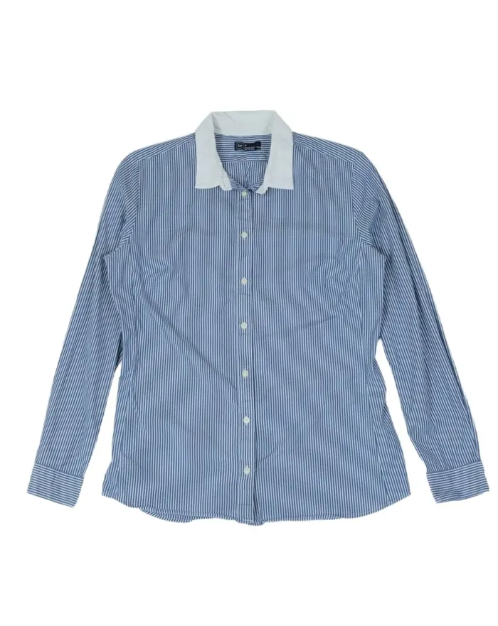 CAMISA GAP MUJER AZUL Y BLANCO