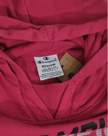 SUDADERA CON CAPUCHA CHAMPION UNISEX ROSA FUCSIA