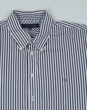 CAMISA TOMMY HILFIGER HOMBRE AZUL MARINO Y BLANCO