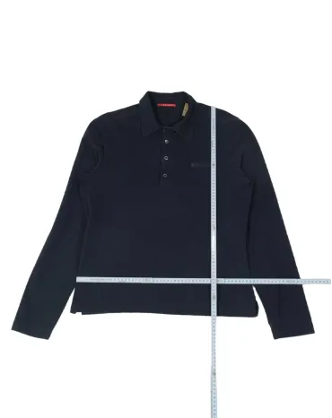 POLO PRADA MANGA LARGA UNISEX AZUL MARINO