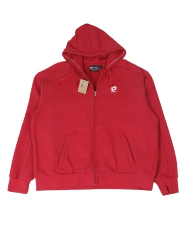 SUDADERA CON CREMALLERA LOTTO HOMBRE ROJO