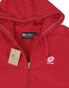 SUDADERA CON CREMALLERA LOTTO HOMBRE ROJO