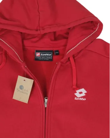 SUDADERA CON CREMALLERA LOTTO HOMBRE ROJO