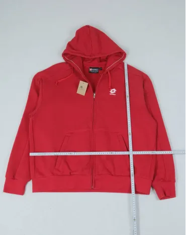 SUDADERA CON CREMALLERA LOTTO HOMBRE ROJO