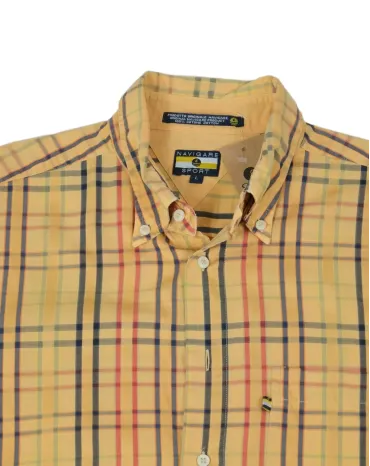CAMISA HOMBRE NAVIGARE AMARILLO A CUADROS