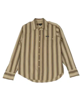 CAMISA CALVIN KLEIN HOMBRE BEIGE CON RAYAS MARRÓN