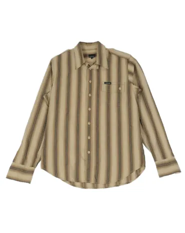 CAMISA CALVIN KLEIN HOMBRE BEIGE CON RAYAS MARRÓN