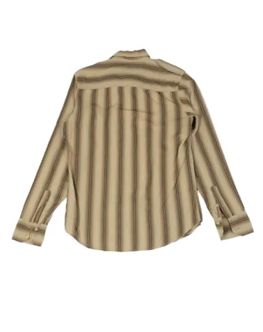 CAMISA CALVIN KLEIN HOMBRE BEIGE CON RAYAS MARRÓN