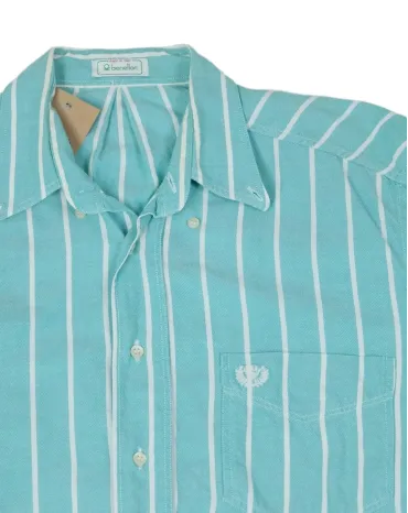 CAMISA BENETTON HOMBRE VERDE AGUA