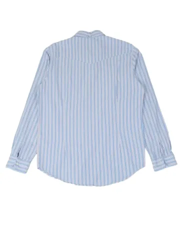 CAMISA CASUCCI DE HOMBRE BLANCA CON RAYAS AZULES Y ROSAS