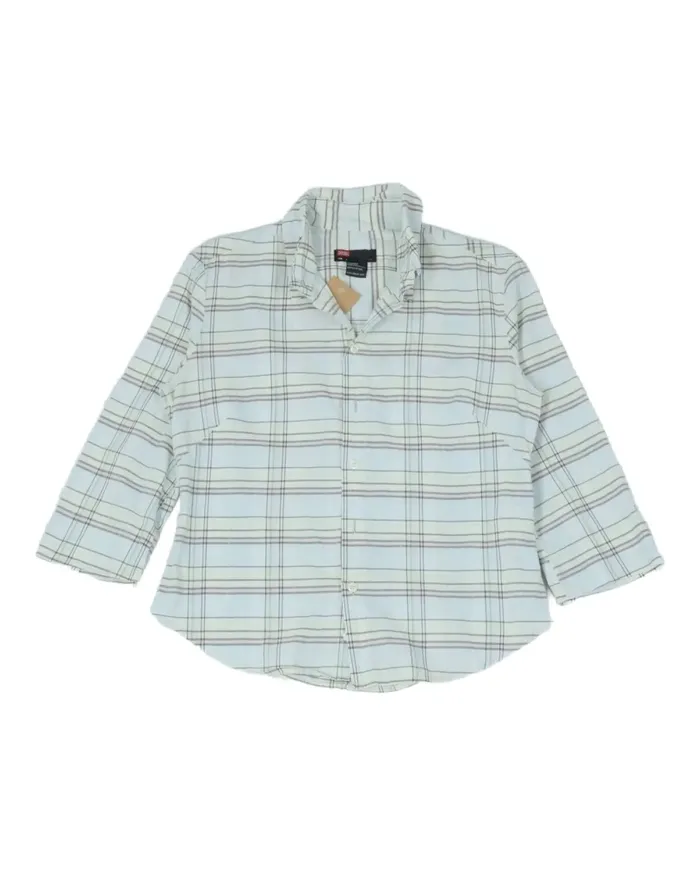 CAMISA DIESEL DE CUADROS MUJER BLANCO