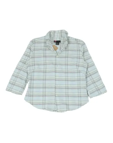 CAMISA DIESEL DE CUADROS MUJER BLANCO