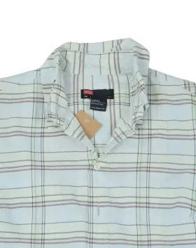 CAMISA DIESEL DE CUADROS MUJER BLANCO