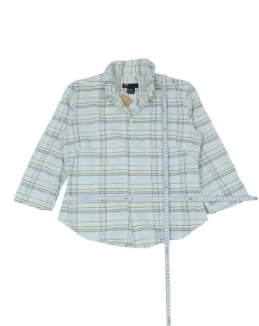 CAMISA DIESEL DE CUADROS MUJER BLANCO