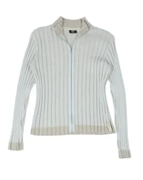 CÁRDIGAN GF FERRE MUJER BEIGE Y BLANCO
