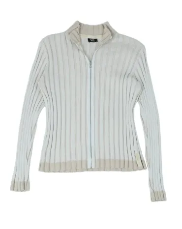 CÁRDIGAN GF FERRE MUJER BEIGE Y BLANCO