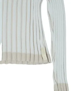 CÁRDIGAN GF FERRE MUJER BEIGE Y BLANCO