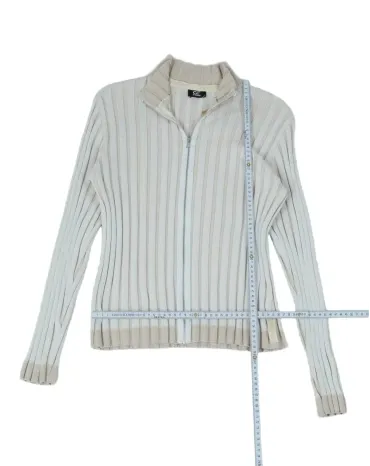 CÁRDIGAN GF FERRE MUJER BEIGE Y BLANCO