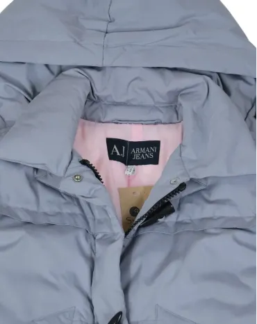 ABRIGO PLUMÍFERO ARMANI JEANS MUJER GRIS LAVANDA