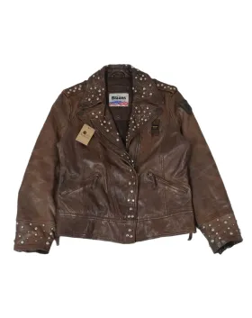 BLAUER CAZADORA DE PIEL MUJER MARRÓN