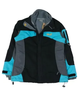 CHAQUETA TÉCNICA JACK WOLFSKIN HOMBRE NEGRO/TURQUESA/GRIS