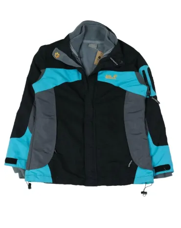 CHAQUETA TÉCNICA JACK WOLFSKIN HOMBRE NEGRO/TURQUESA/GRIS