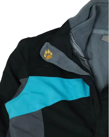 CHAQUETA TÉCNICA JACK WOLFSKIN HOMBRE NEGRO/TURQUESA/GRIS