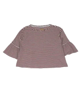 CAMISETA MARELLA MUJER ROJO BURDEO Y BLANCO