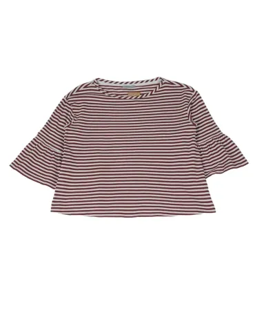 CAMISETA MARELLA MUJER ROJO BURDEO Y BLANCO