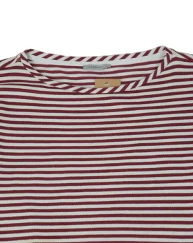 CAMISETA MARELLA MUJER ROJO BURDEO Y BLANCO