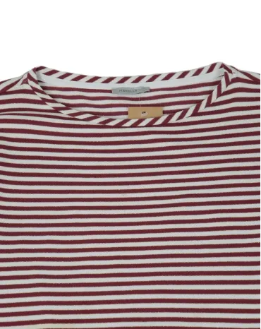 CAMISETA MARELLA MUJER ROJO BURDEO Y BLANCO