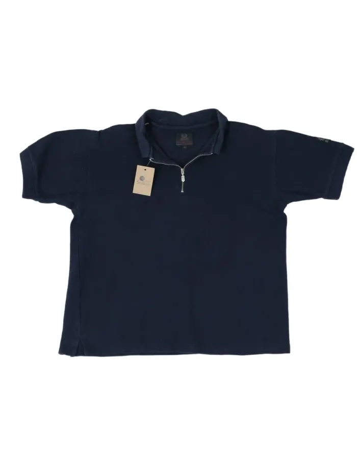 POLO BELSTAFF CREMALLERA AZUL MARINO
