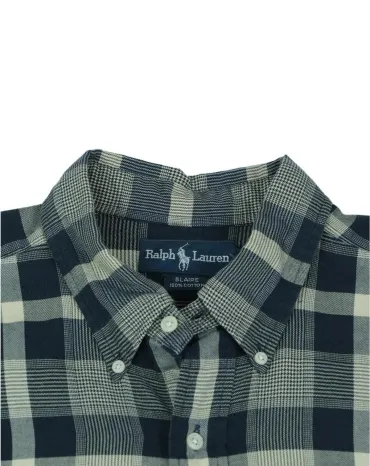 CAMISA RALPH LAUREN HOMBRE AZUL MARINO Y BEIGE