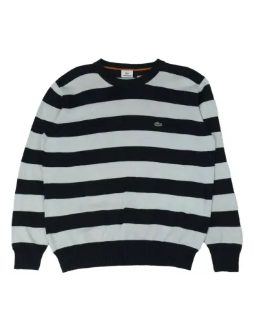 JERSEY LACOSTE HOMBRE NEGRO Y GRIS