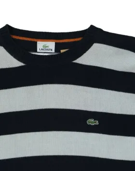 JERSEY LACOSTE HOMBRE NEGRO Y GRIS