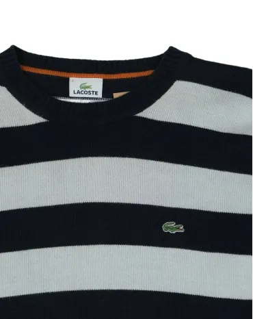 JERSEY LACOSTE HOMBRE NEGRO Y GRIS