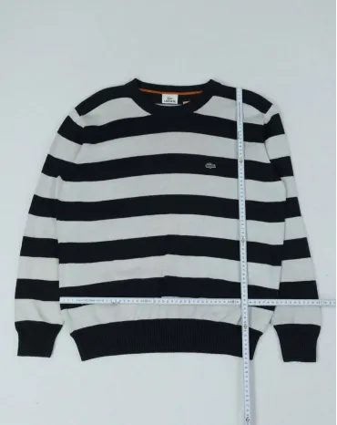 JERSEY LACOSTE HOMBRE NEGRO Y GRIS