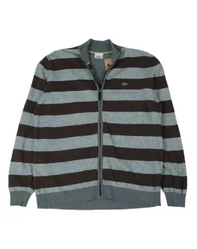 CÁRDIGAN LACOSTE HOMBRE GRIS Y MARRÓN