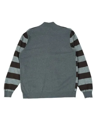 CÁRDIGAN LACOSTE HOMBRE GRIS Y MARRÓN