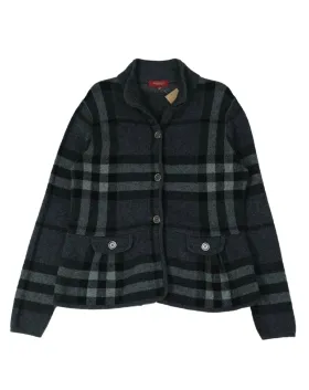 CHAQUETA DE LANA BURBERRY MUJER GRIS ANTRACITA