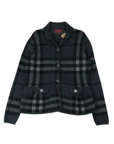 CHAQUETA DE LANA BURBERRY MUJER GRIS ANTRACITA