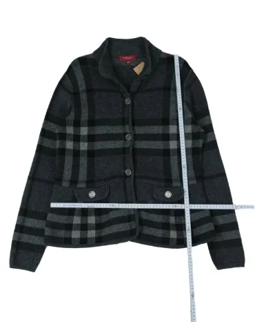 CHAQUETA DE LANA BURBERRY MUJER GRIS ANTRACITA