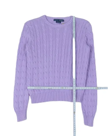 JERSEY DE PUNTO TRENZADO RALPH LAUREN MUJER LILA