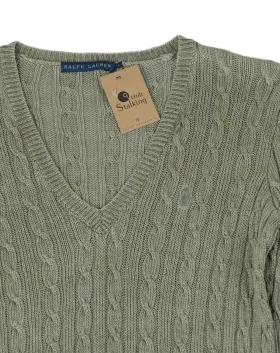 JERSEY TRENZADO RALPH LAUREN MUJER VERDE SALVIA