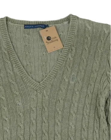 JERSEY TRENZADO RALPH LAUREN MUJER VERDE SALVIA